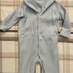 COPY - ralph lauren baby blue shawl onesie 6 months
